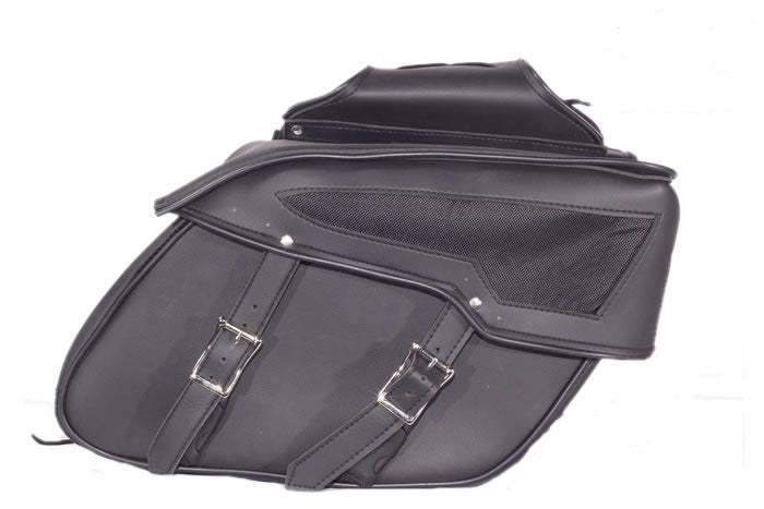 Motorcycle Side Saddle Bag – Premium Black Touring Luggage Bag