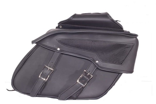 Motorcycle Side Saddle Bag – Premium Black Touring Luggage Bag