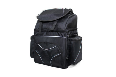 Deluxe Motorcycle Sissy Bar Travel Bag – Expandable Multi-Compartment Touring Luggage