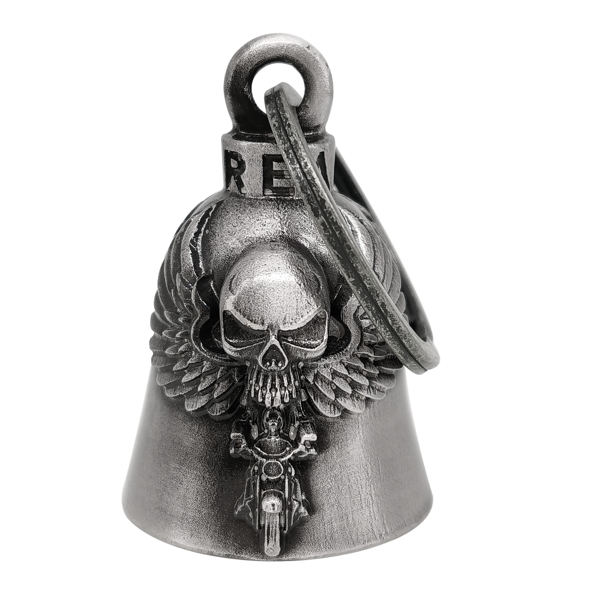 Motorcycle Metal Guardian Ride Bell – Heavy Duty Biker Bell (Antique Silver Finish) Description