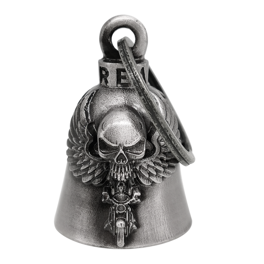 Motorcycle Metal Guardian Ride Bell – Heavy Duty Biker Bell (Antique Silver Finish) Description