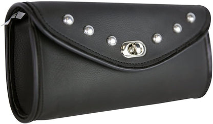 ZONY INC Unisex Waterproof Universal Chrome Studded Windshield Duarable And Comfortable Motorcycle Bag One Size (Black)