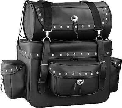 Black 2 Piece Sissy Bar Bag Set