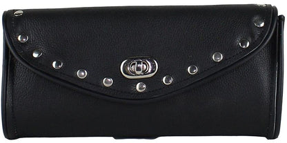 ZONY INC Unisex Waterproof Universal Chrome Studded Windshield Duarable And Comfortable Motorcycle Bag One Size (Black)
