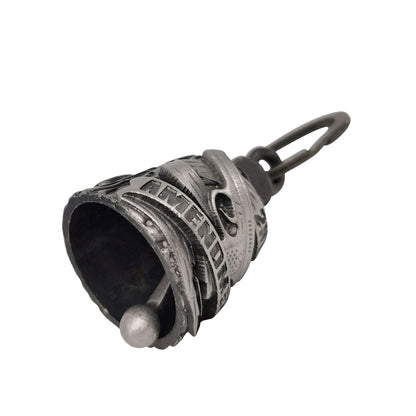 Ride with Luck and Style: Exquisite Motorcycle Keychain Bell with Hanger Perfect for Bikers
