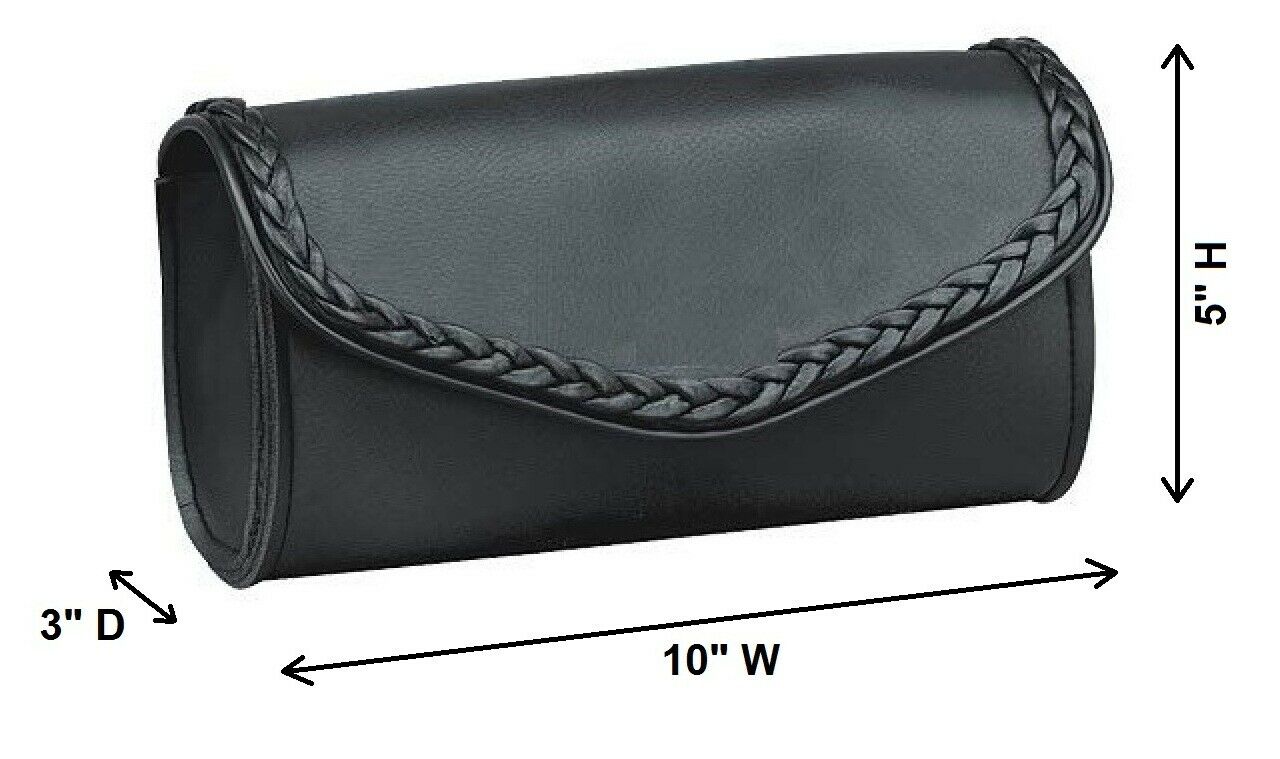 ZONY INC Unisex Waterproof Universal Chrome Studded Windshield Duarable And Comfortable Motorcycle Bag One Size (Black)