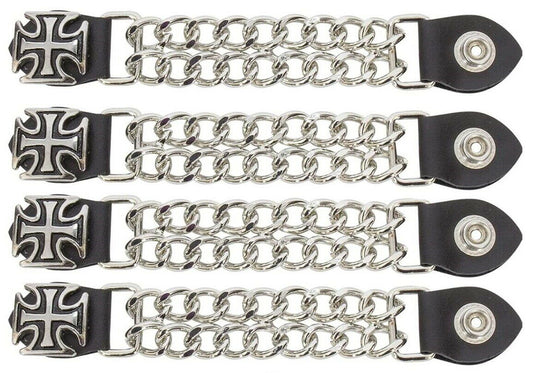 Dual Metal Chain Chopper Cross Vest Extender