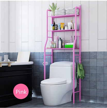 3 Shelf Bathroom Space Saver, Over The Toilet Rack, Bathroom Corner Stand Storage Organizer Accessories, Bathroom Tower Shelf- Black